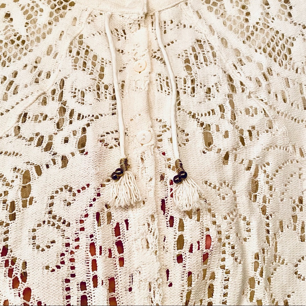 🌺🎉HP🎉🌺 NWT Spell & The Gypsy White Dove Fleetwood Lace Blouse - Picture 10 of 16